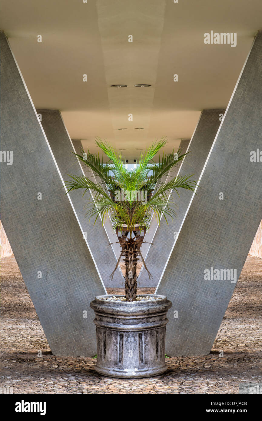 Architectural motives inspired by the famous architect Oscar Niemeyer, Diamantina, Minas Gerais, Brazil Stock Photo