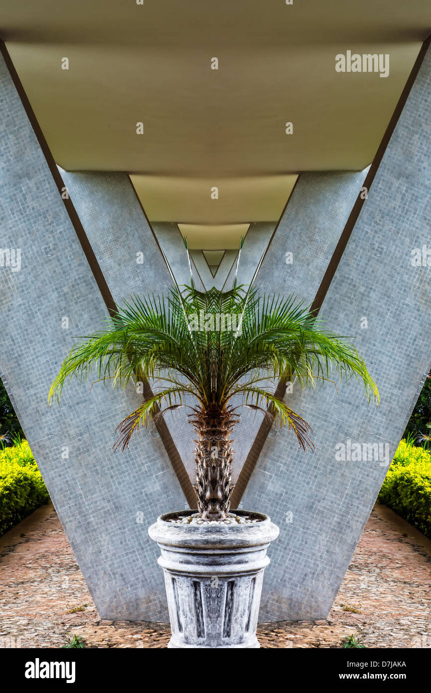 Architectural motives inspired by the famous architect Oscar Niemeyer, Diamantina, Minas Gerais, Brazil Stock Photo