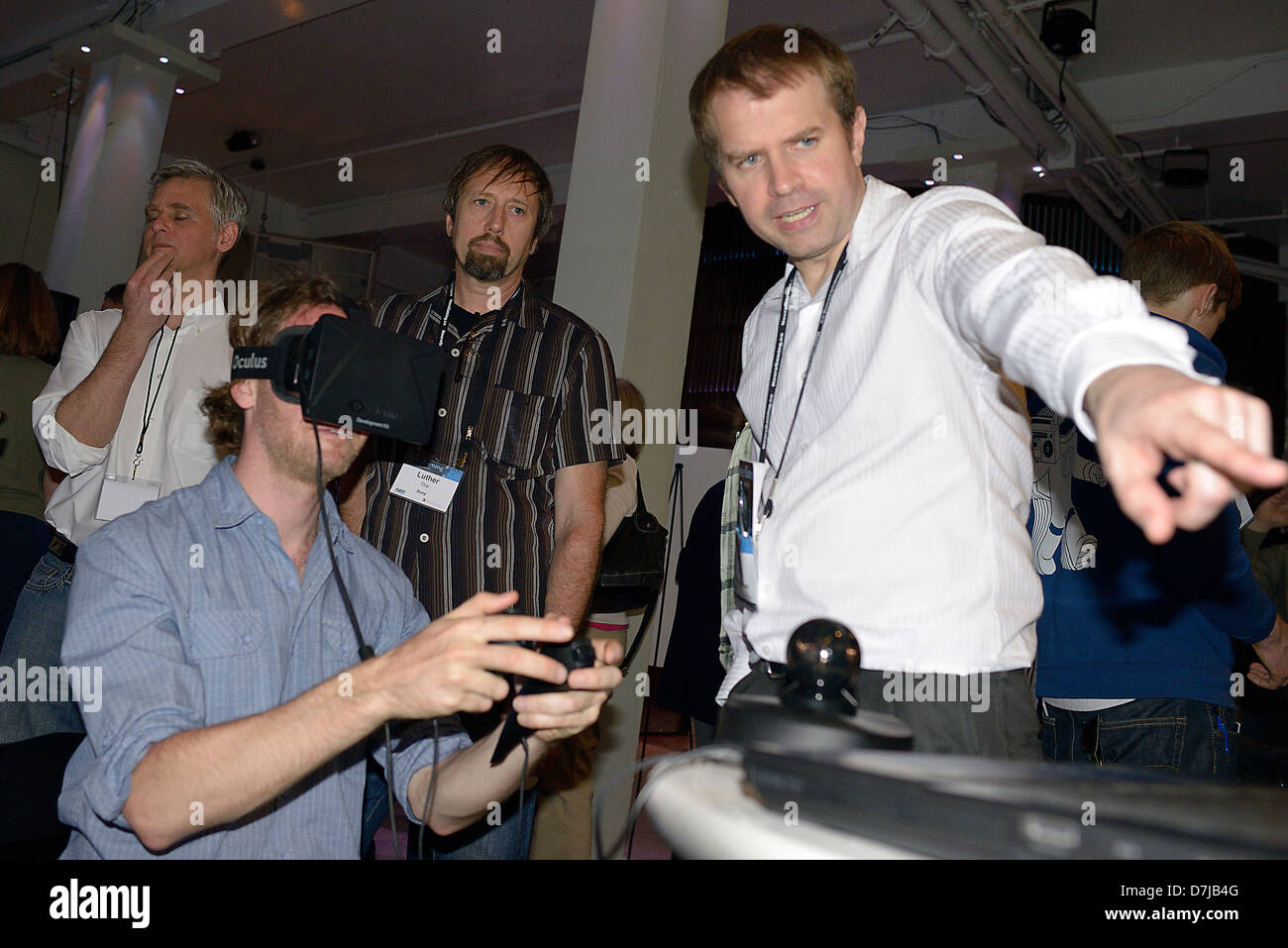 san francisco virtual reality demonstration Stock Photo Alamy