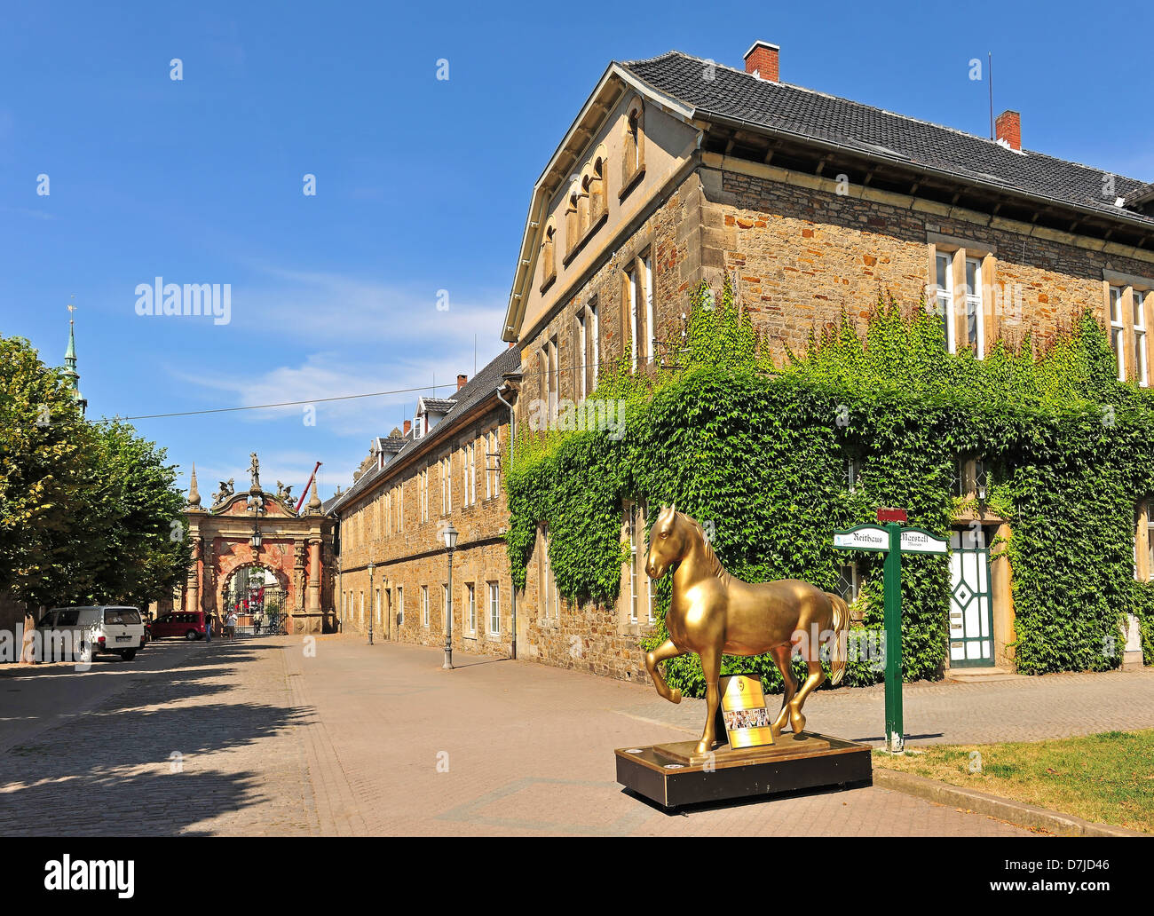 The Bückeburg Palace in Bückeburg, Lower Saxony, Germany, the gate Stock Photo