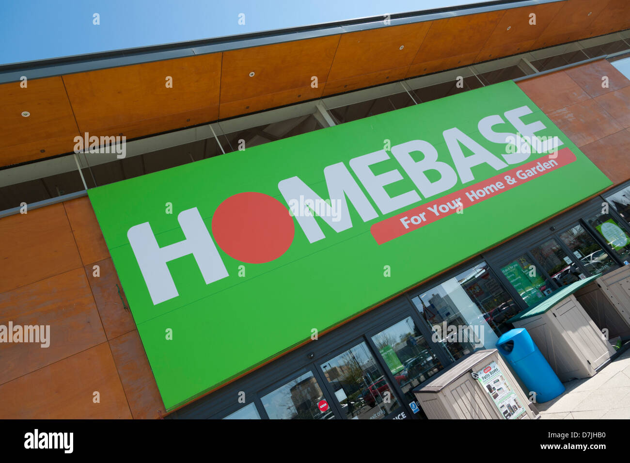 Homebase shop sign and logo at Cambridge UK Stock Photo Alamy