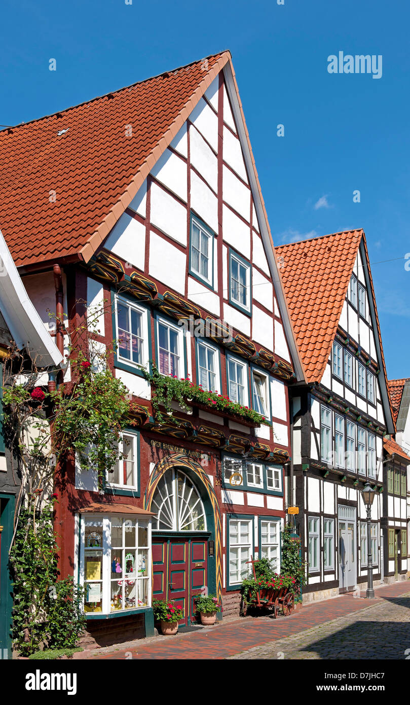 Rinteln on the Weser, city ??center, Bäckerstraße Stock Photo - Alamy