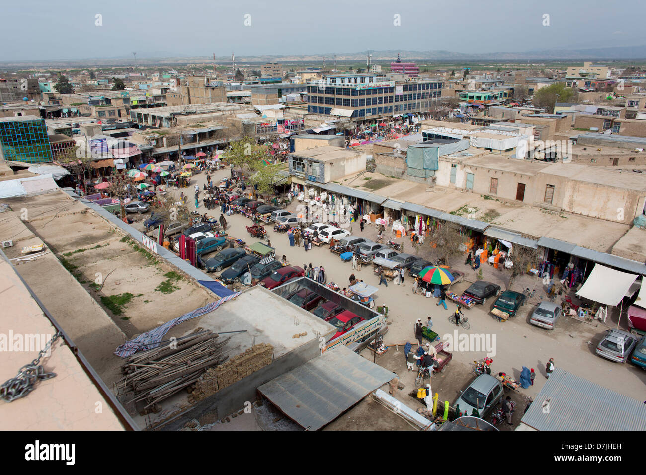 Centre of Kunduz city, Afghanistan Stock Photo