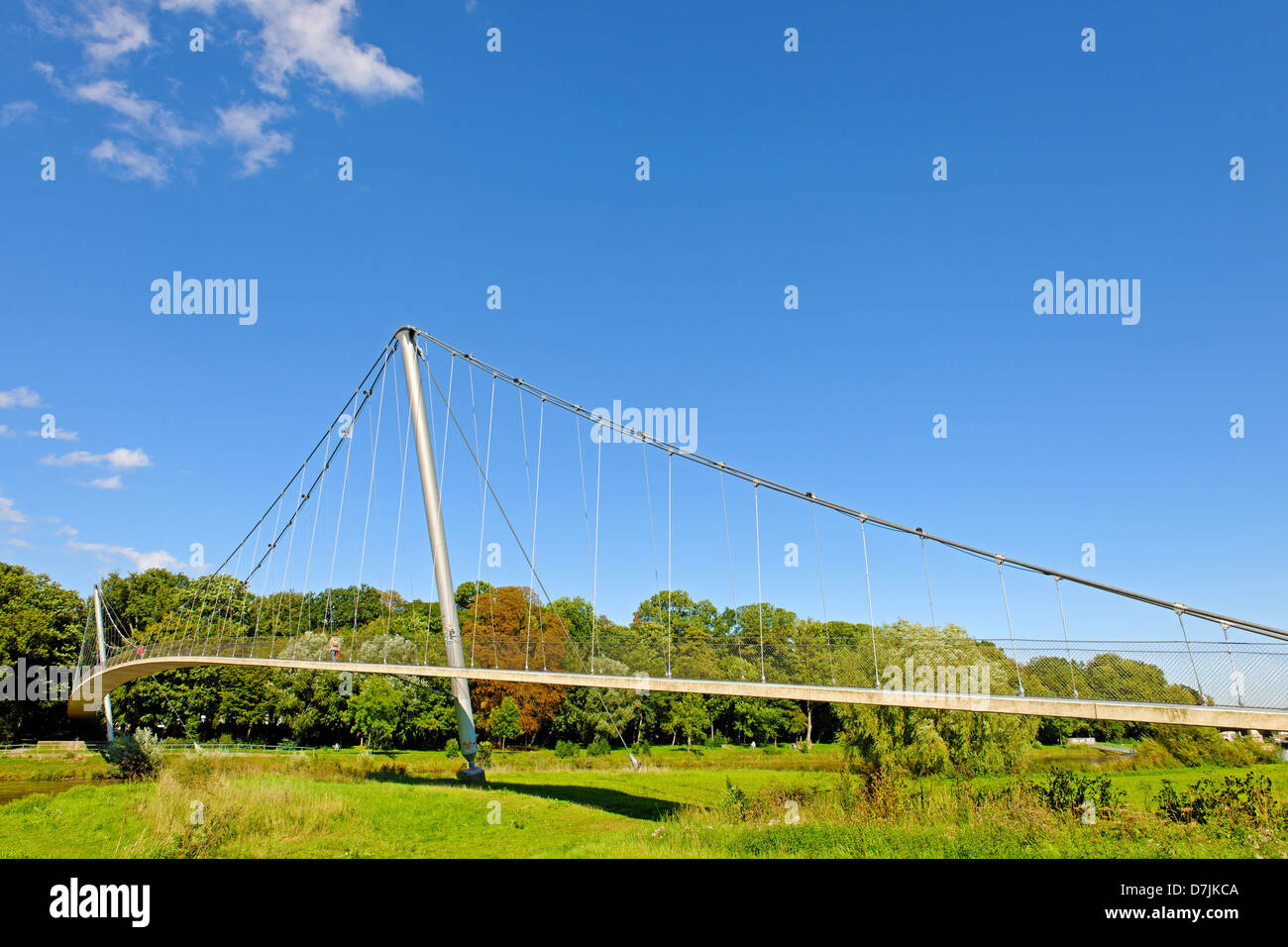 The Glacisbrücke Minden on the Weser, North Rhine-Westphalia, Germany Stock Photo