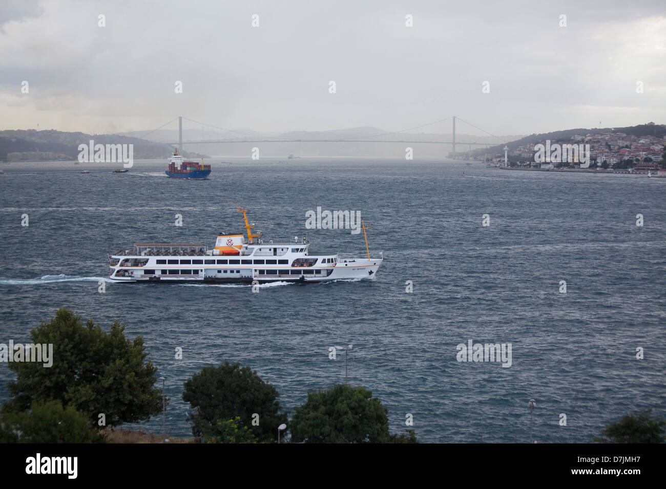 bosphorus connects the Marmara sea with the black sea Stock Photo