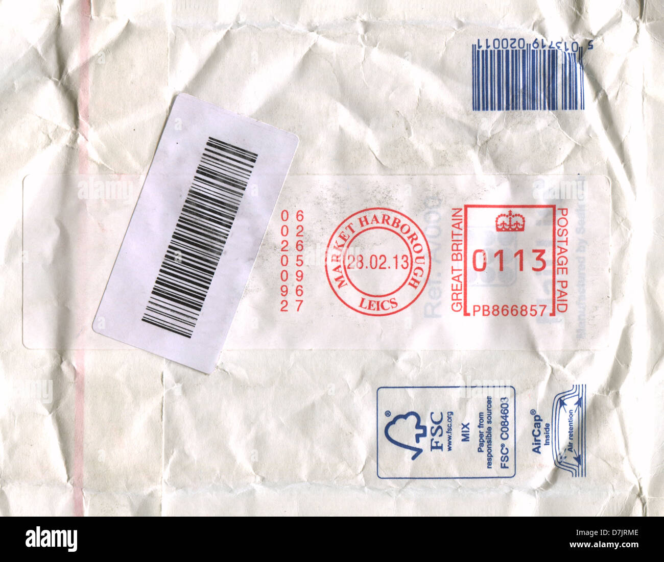 UK CIRCA 2013 A stamp printed in UK shows image of the Postage Paid, circa 2013 Stock Photo