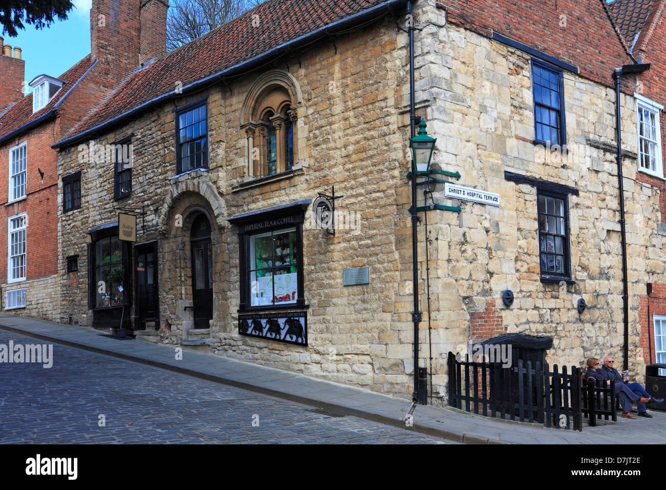 Norman House, Steep Hill, Lincoln, Lincolnshire, England, UK. Stock Photo