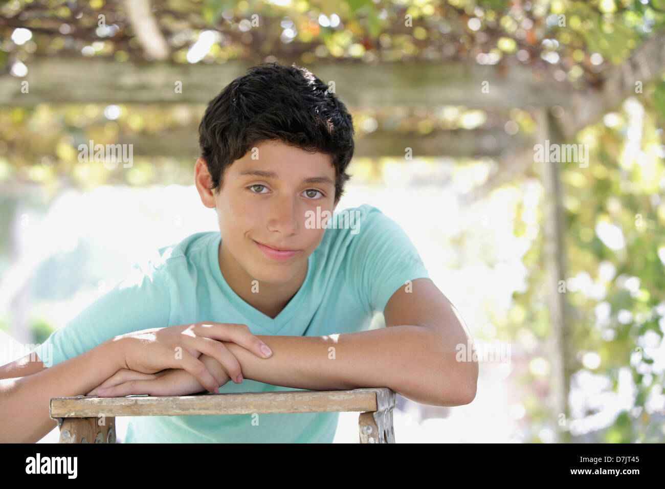 Portrait of teenage boy (14-15) Stock Photo