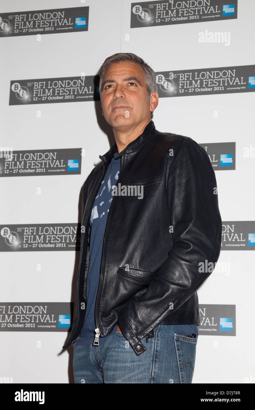 Photocall for the film The Ides of March with George Clooney, BFI London Film Festival Stock Photo