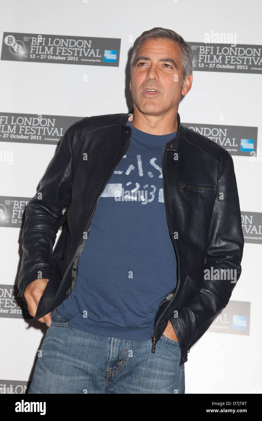 Photocall for the film The Ides of March with George Clooney, BFI London Film Festival Stock Photo