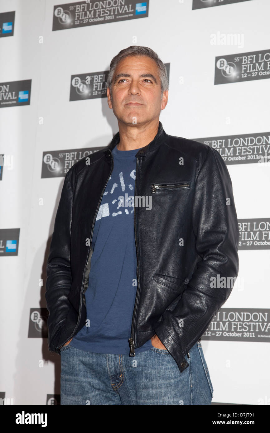 Photocall for the film The Ides of March with George Clooney, BFI London Film Festival Stock Photo