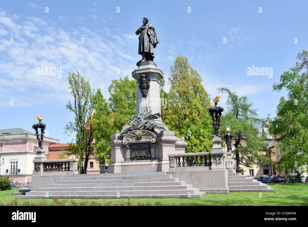 Monument of the most famous Polish poet - Adam Mickiewicz Stock Photo - Alamy