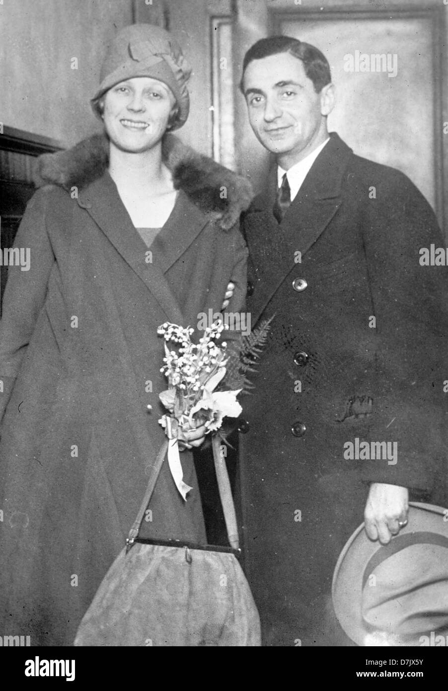 Irving Berlin and wife, American composer, lyricist and songwriter Stock Photo