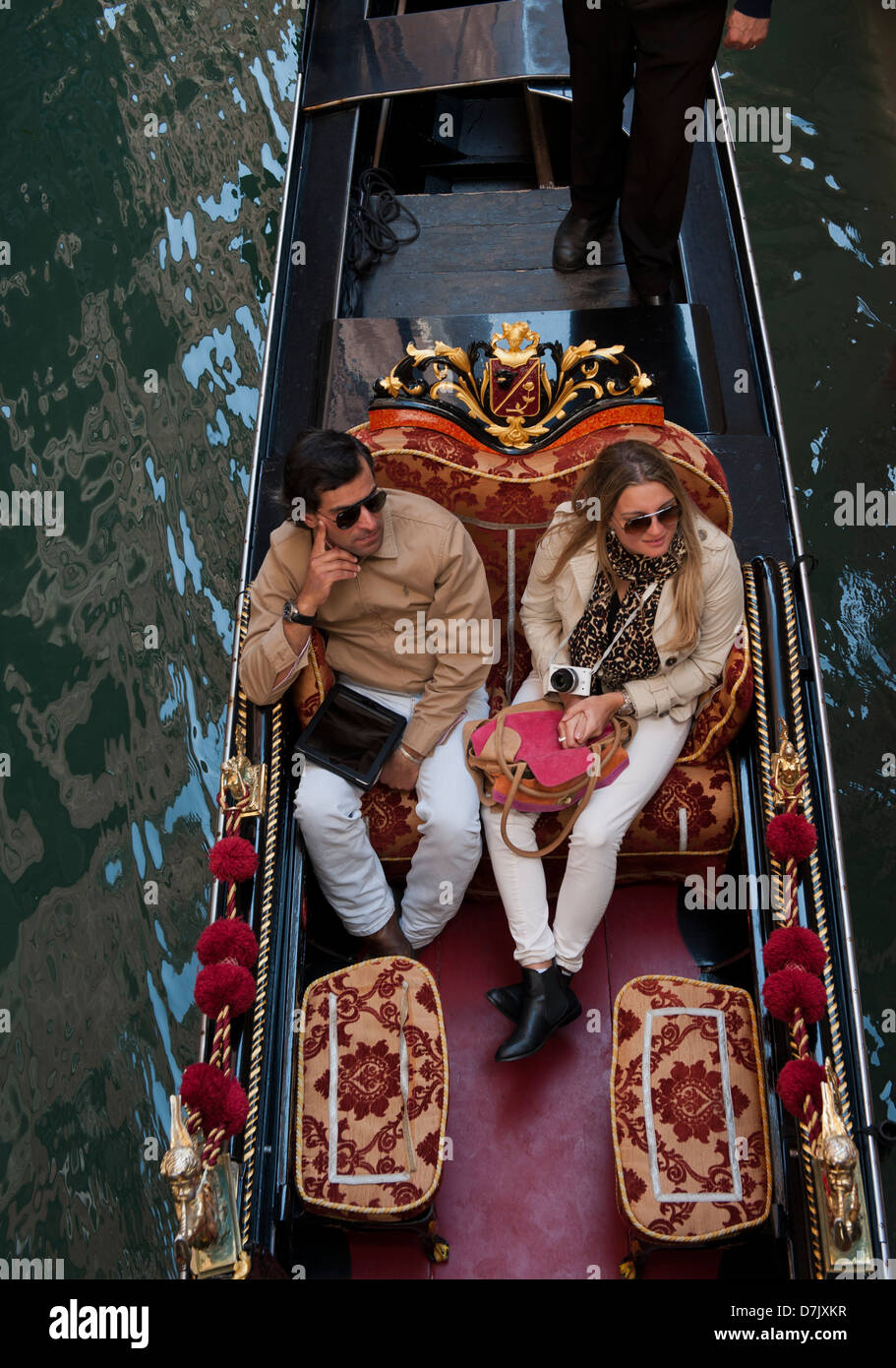 Romantic couple in gondola on hi-res stock photography and images - Alamy