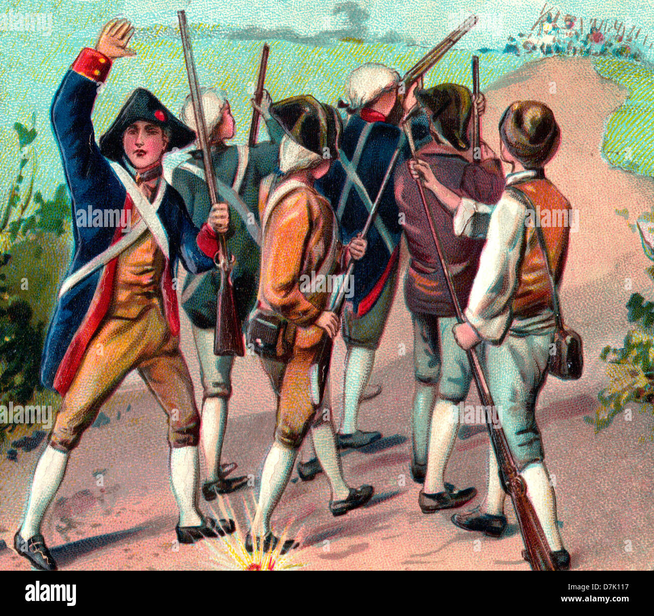 Minute men of the American Revolution Stock Photo