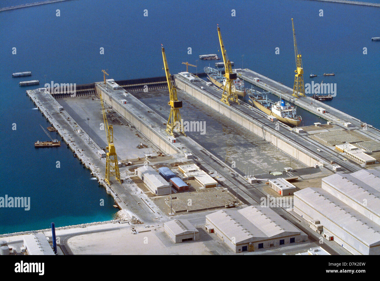 Aerial View of Dry Dock Dubai UAE Stock Photo Alamy