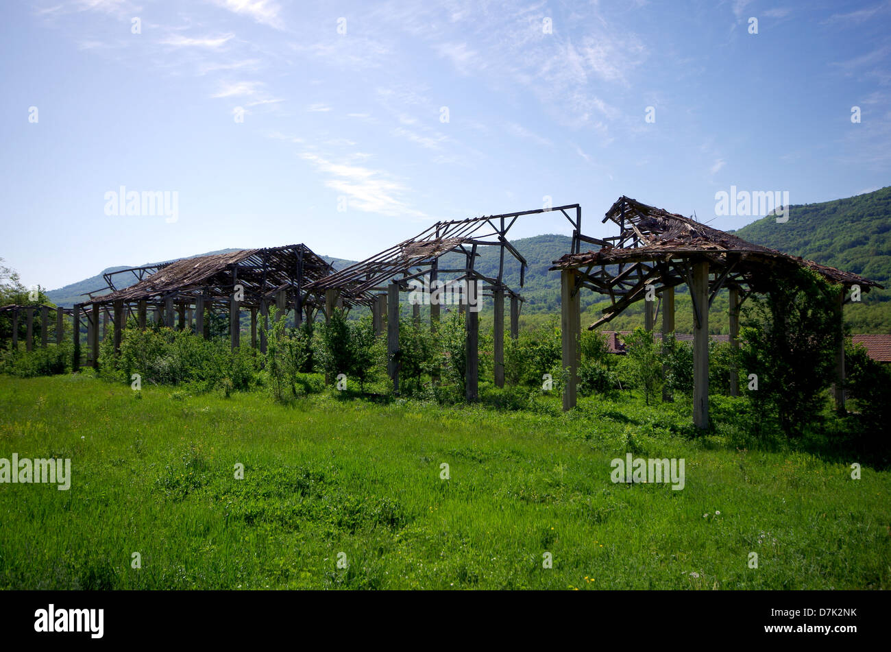 Abandoned agricultural property. Stock Photo