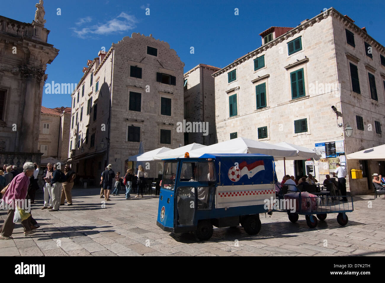 Luggage van carrying baggages in the streets of Dubrovnik's old town Stock Photo Alamy