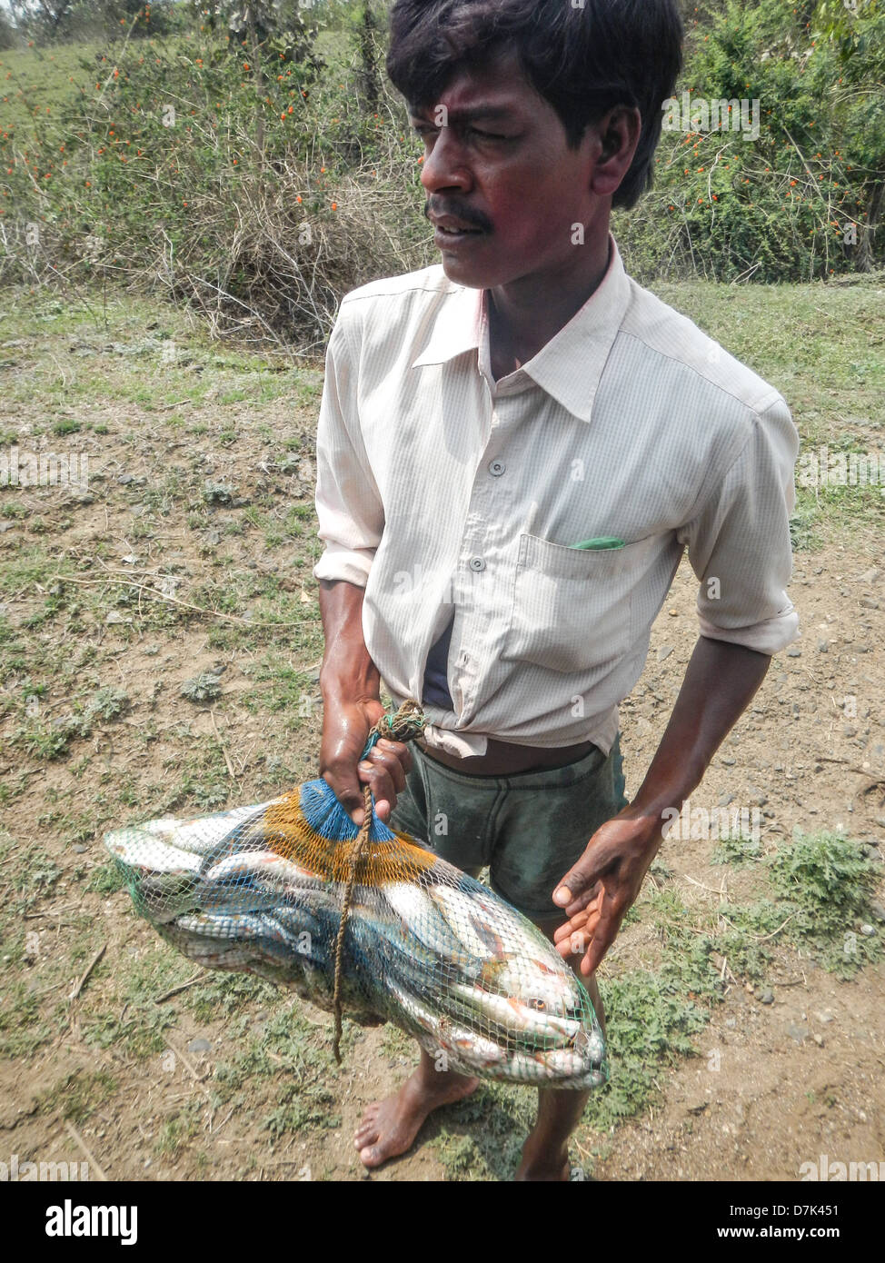 Indian Fisherman Stock Photo