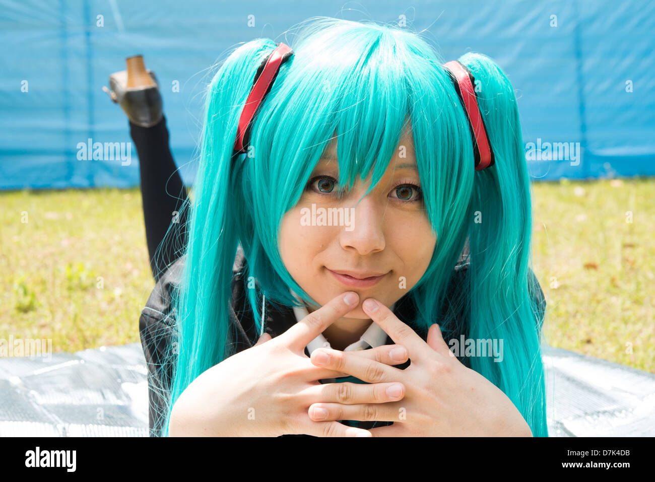 Young japanese girl dressed in cosplay costume Stock Photo