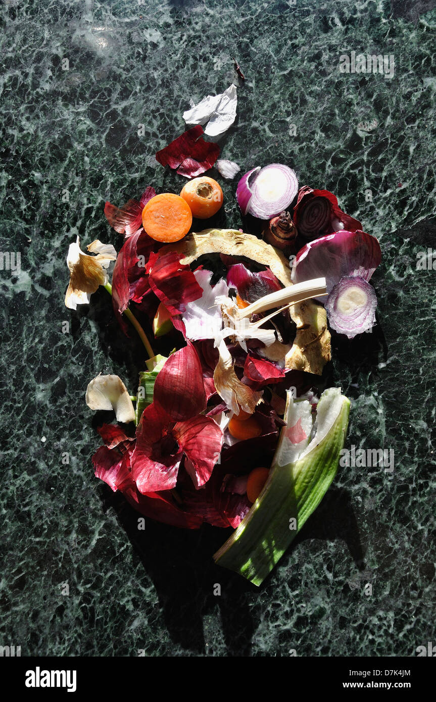 Vegetable peelings from kitchen waste, close up Stock Photo Alamy