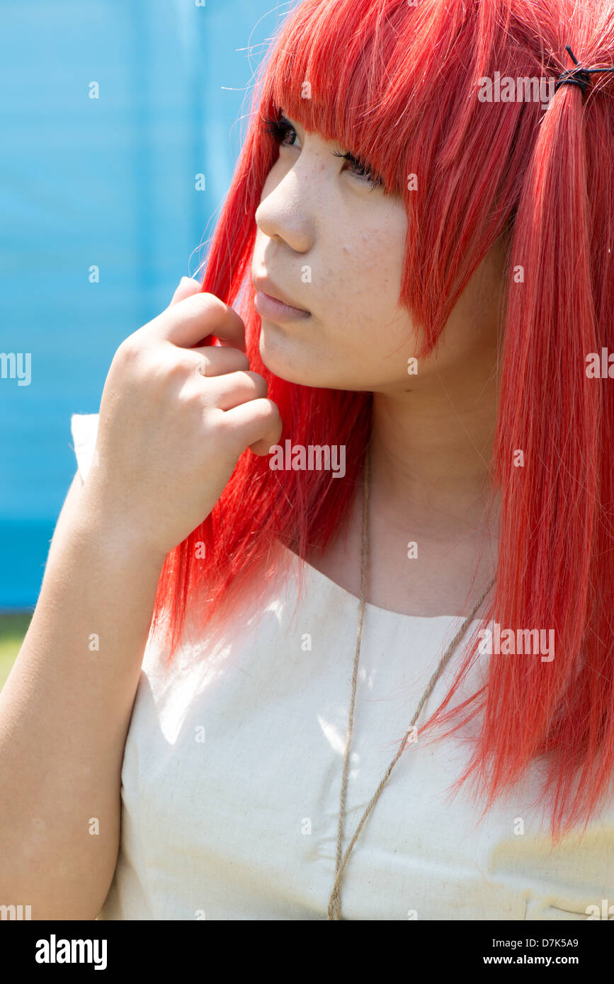 Young japanese girl dressed in cosplay costume Stock Photo