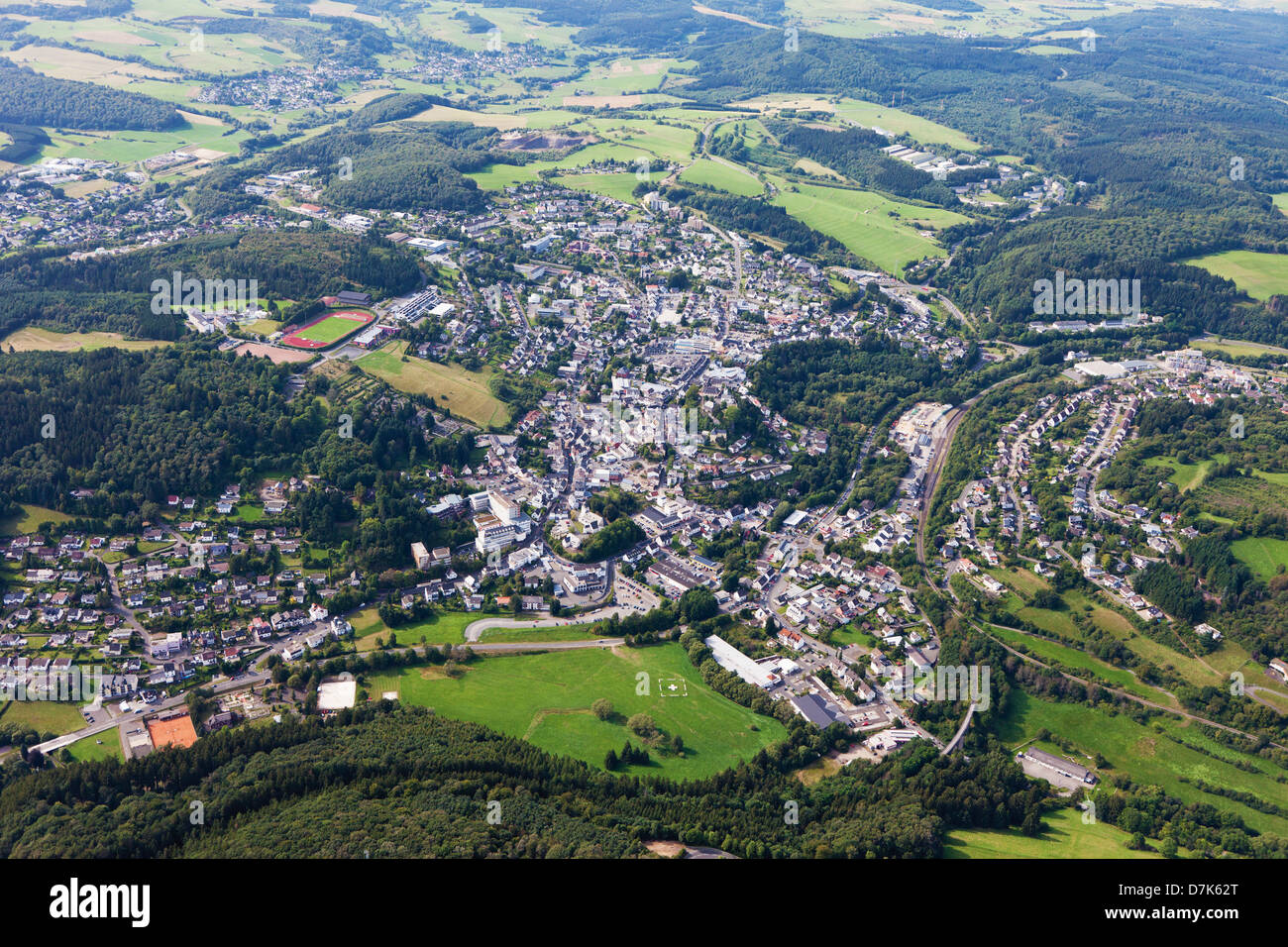 Europe, Germany, Rhineland Palatinate, View of city Daun Stock Photo