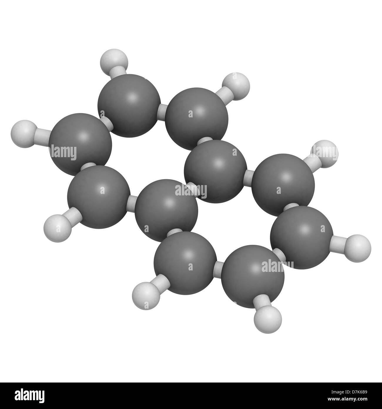 Naphtaline, molecular model with atoms Stock Photo - Alamy