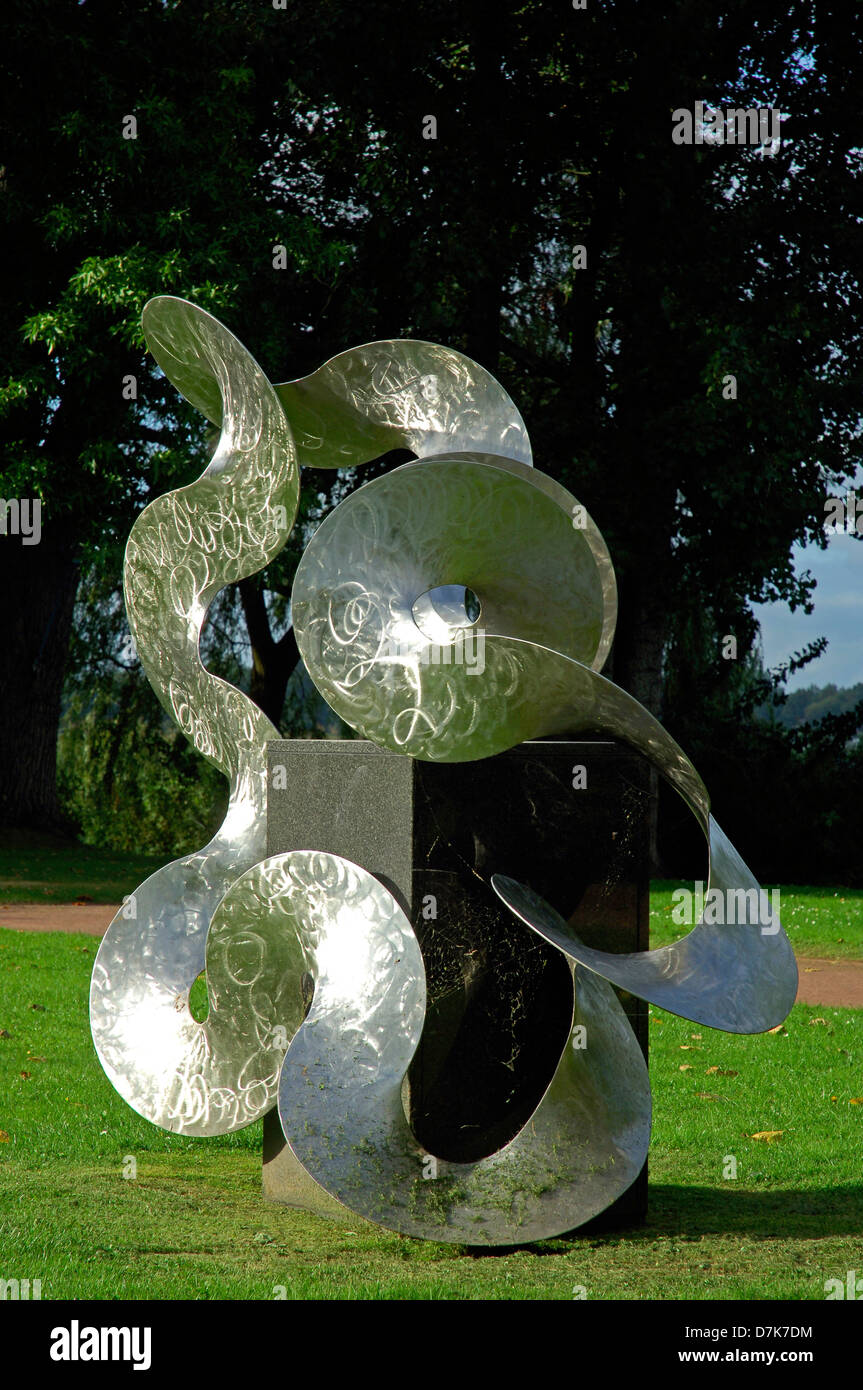 Bad Zwischenahn, Germany, Lower Saxony, Sculpture von Norbert, Askulap Stock Photo