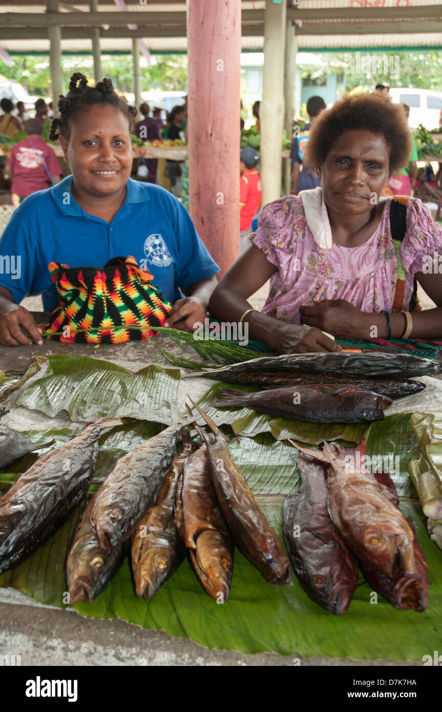Saturday morning produce market on the waterfront in Kavieng, New