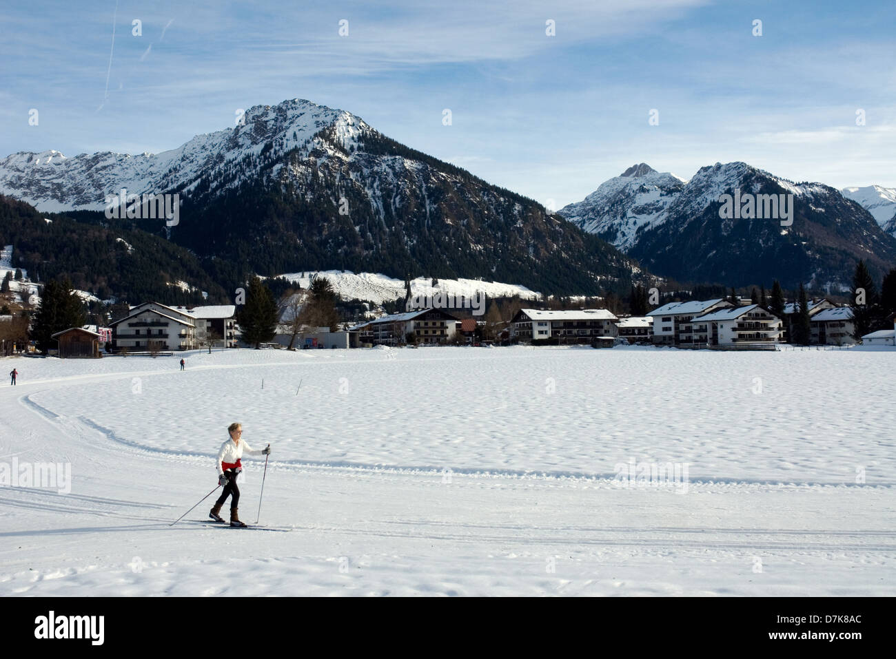Oberstdorf, Germany, crosscountry skiing in Allgau Stock Photo Alamy