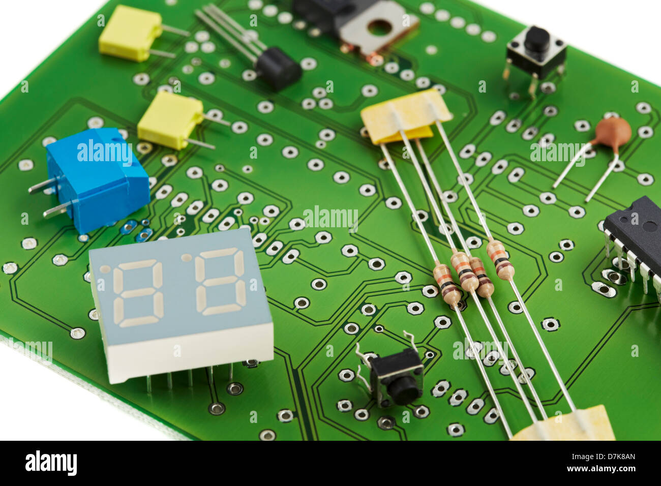 Close up of printed circuit board Stock Photo - Alamy
