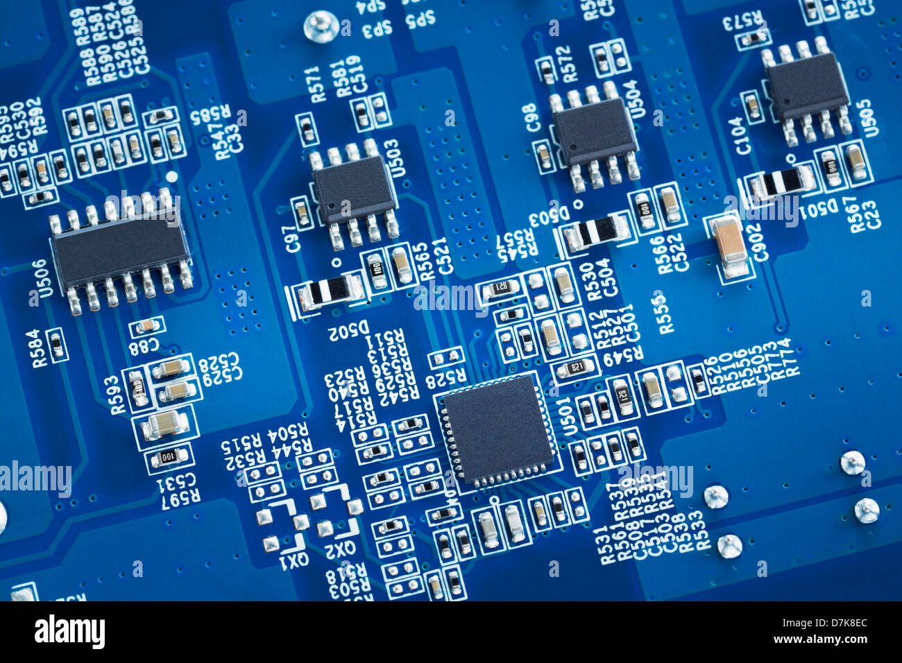 Close up of printed circuit board Stock Photo - Alamy