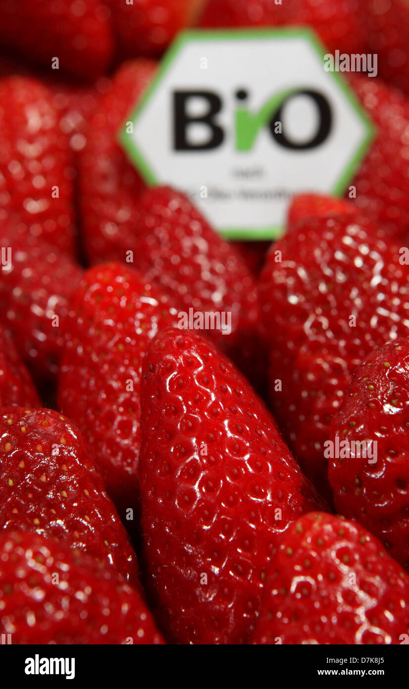 Berlin, Germany, strawberries with a BioSiegel Stock Photo Alamy
