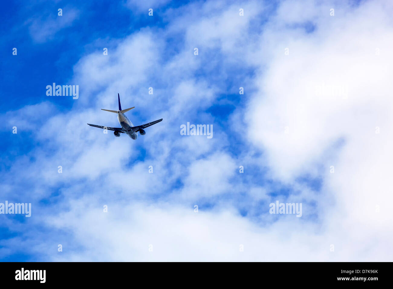 Austria, Passenger plane taking off Stock Photo