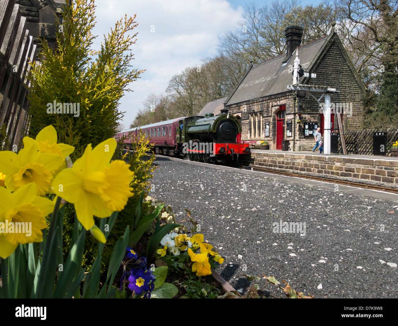 Darley Dale railway station on the heritage line Peak Rail.running