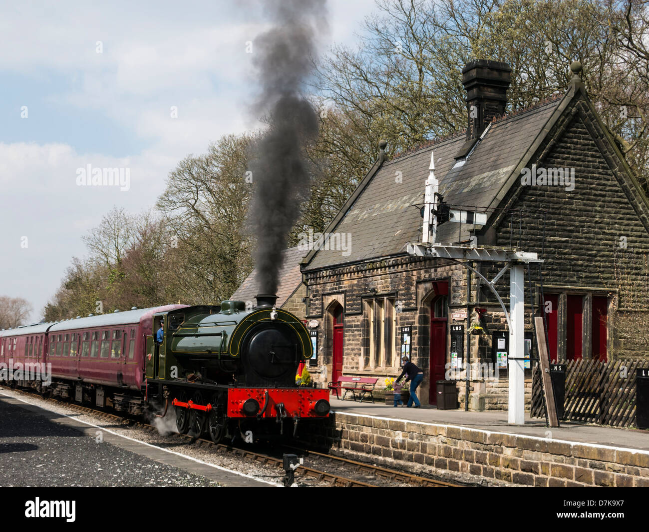 Darley Dale railway station on the heritage line Peak Rail.running