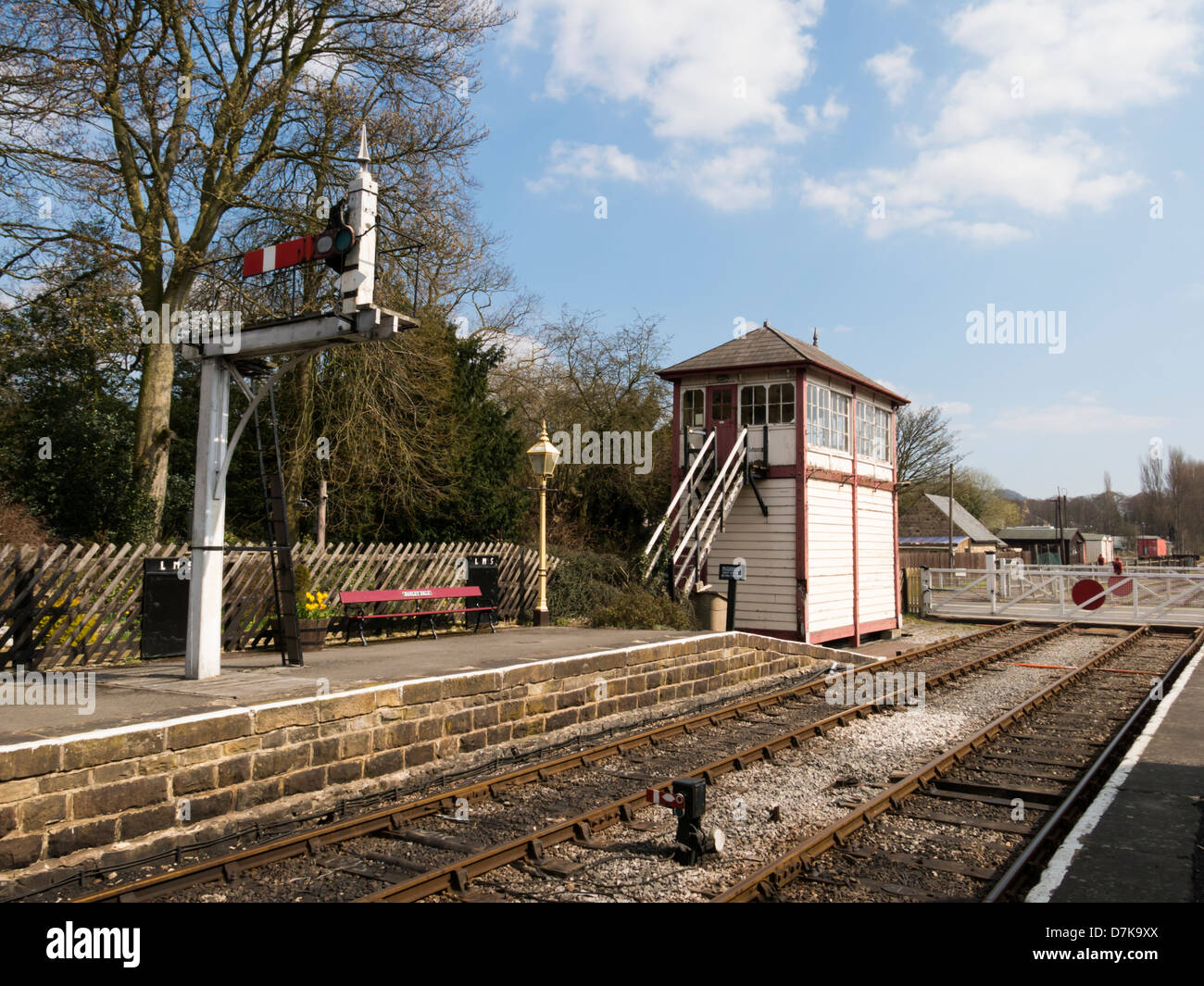 Darley Dale railway station on the heritage line Peak Rail.running