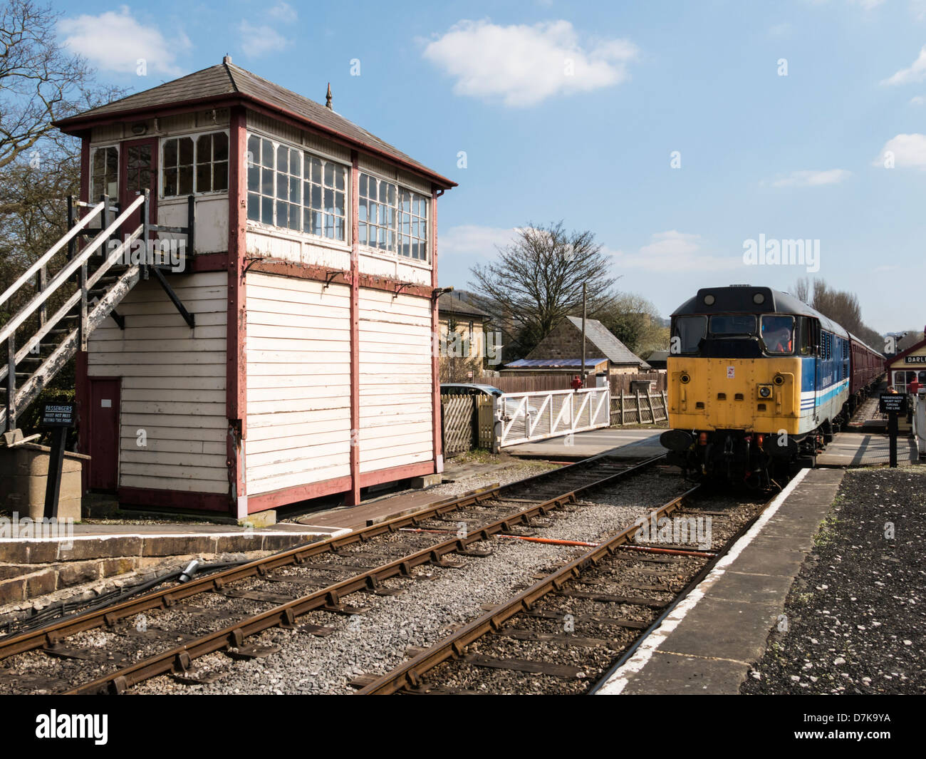 Darley Dale railway station on the heritage line Peak Rail.running