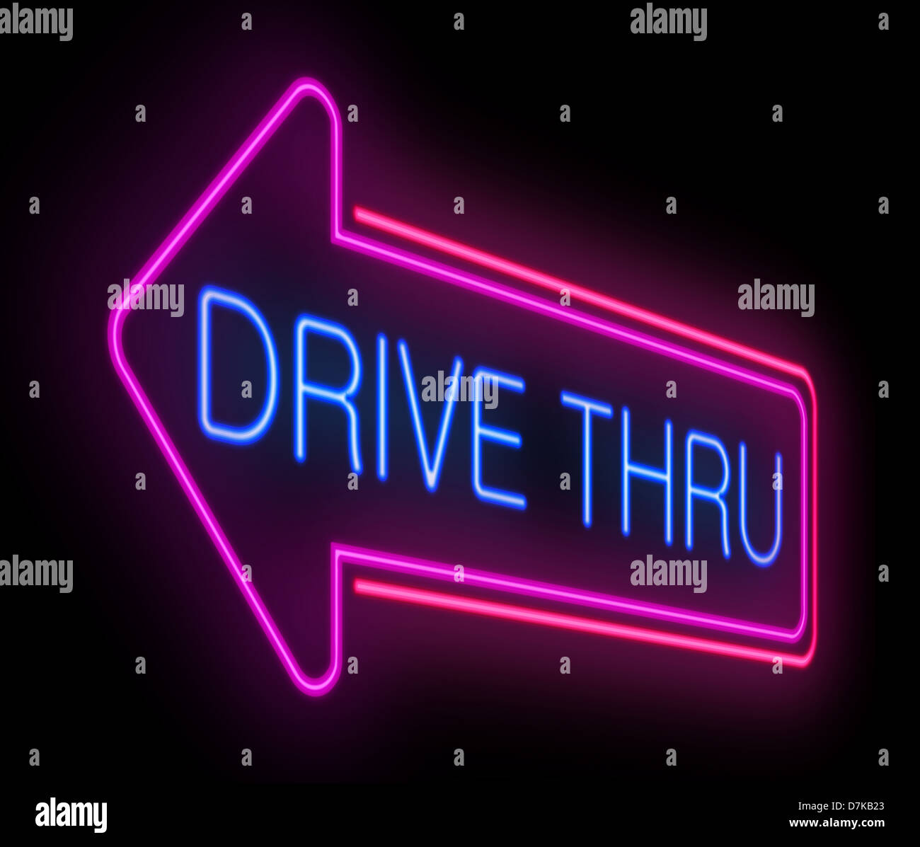 Drive thru sign Stock Photo Alamy