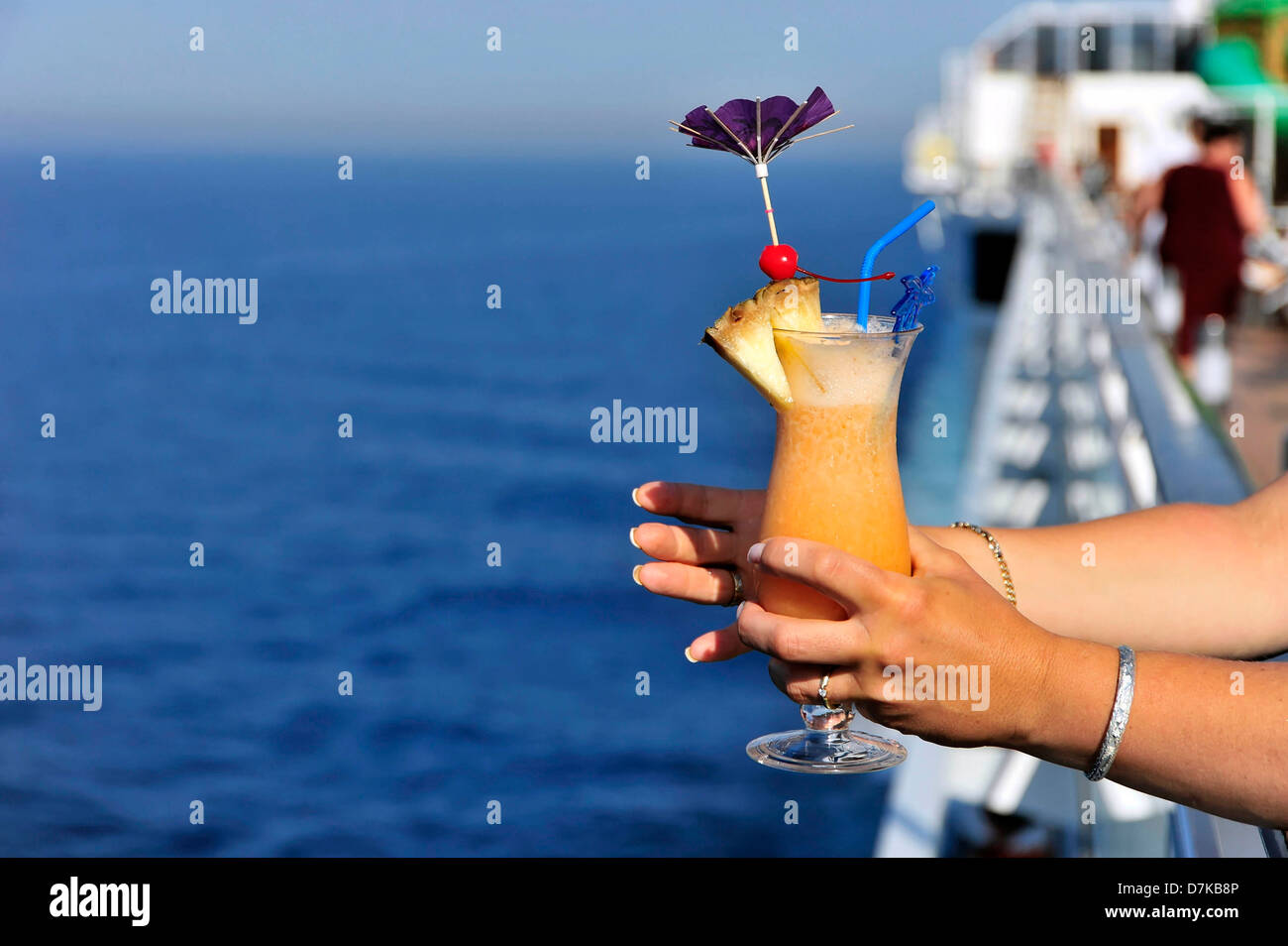on board, aboard of a cruise ship Stock Photo Alamy