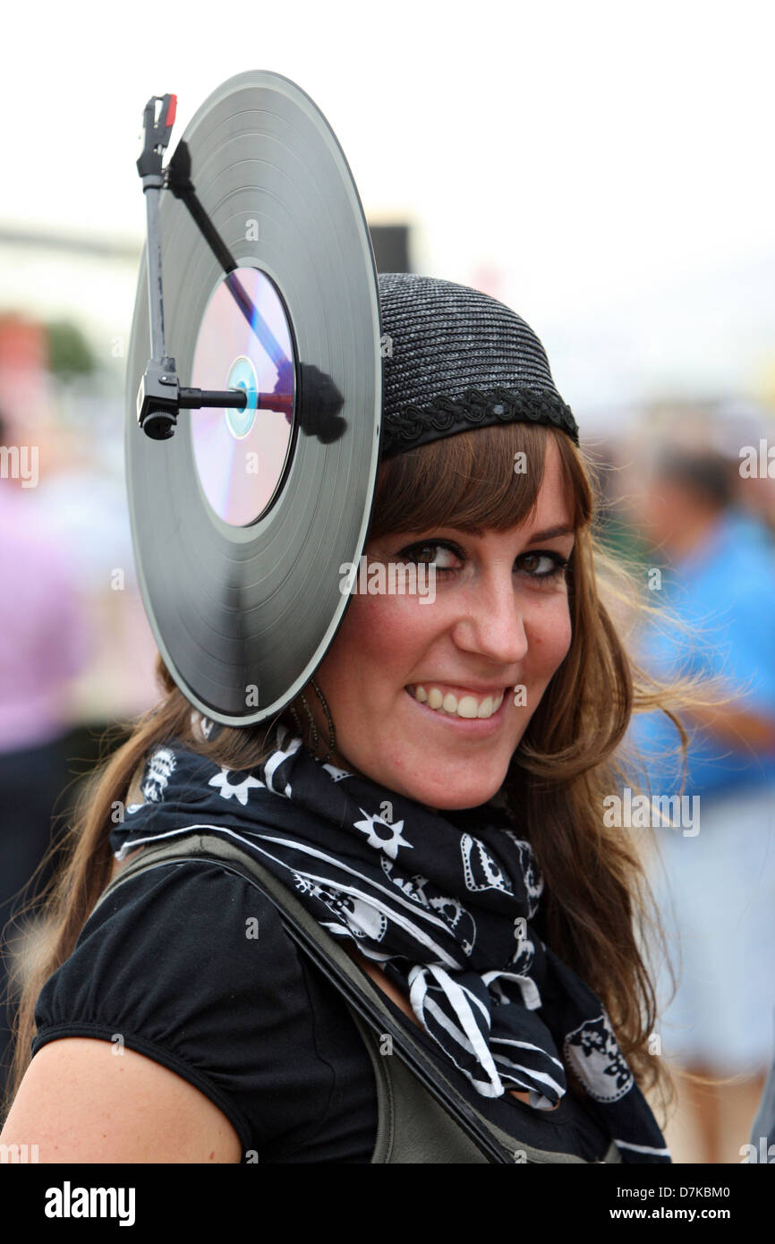 Bad Doberan, Germany, woman with hat in portrait Stock Photo Alamy