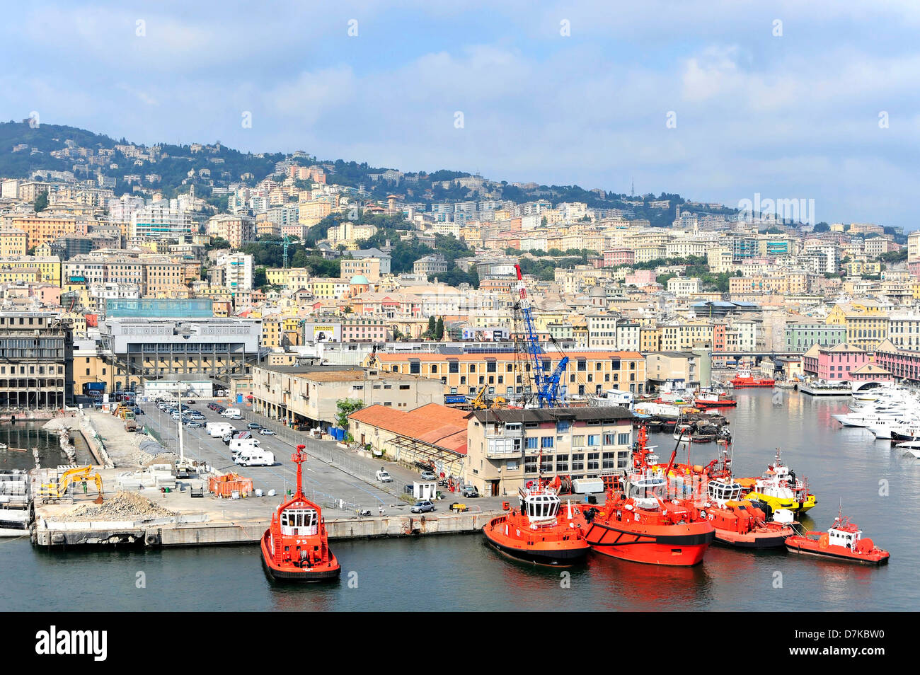 Italy, Genoa, Genua, Genova, harbor Stock Photo