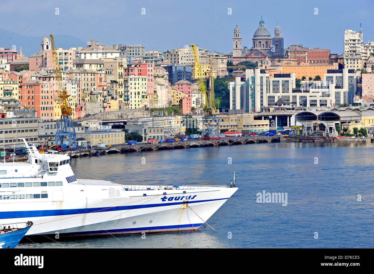 Italy Genoa Genua Genova Harbor Stock Photo Alamy