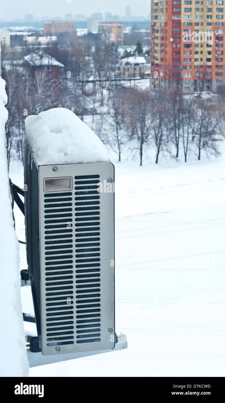 frozen air conditioner Stock Photo Alamy