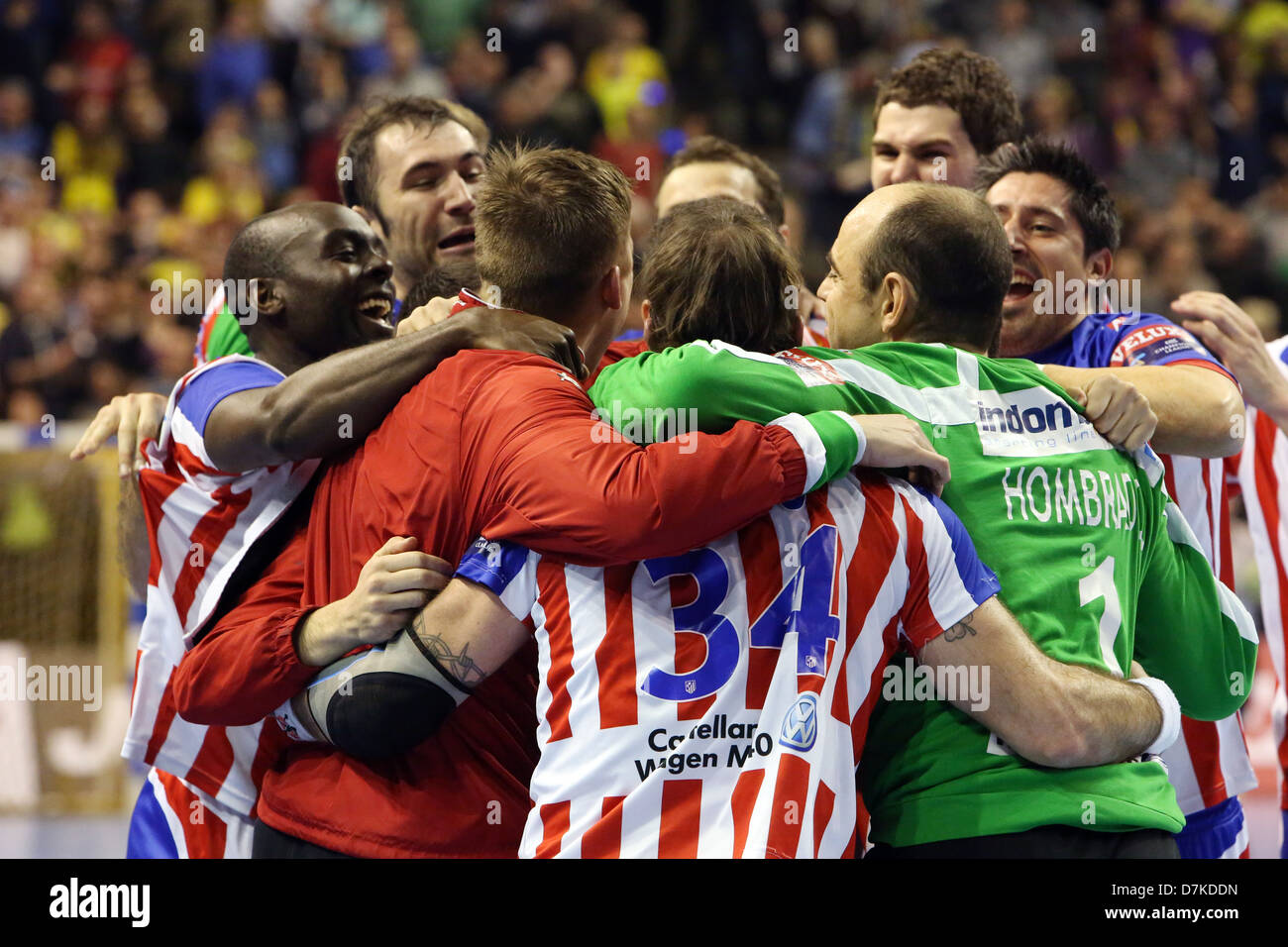 Berlin, Germany, symbol photo, handball players rejoice after their victory Stock Photo Alamy