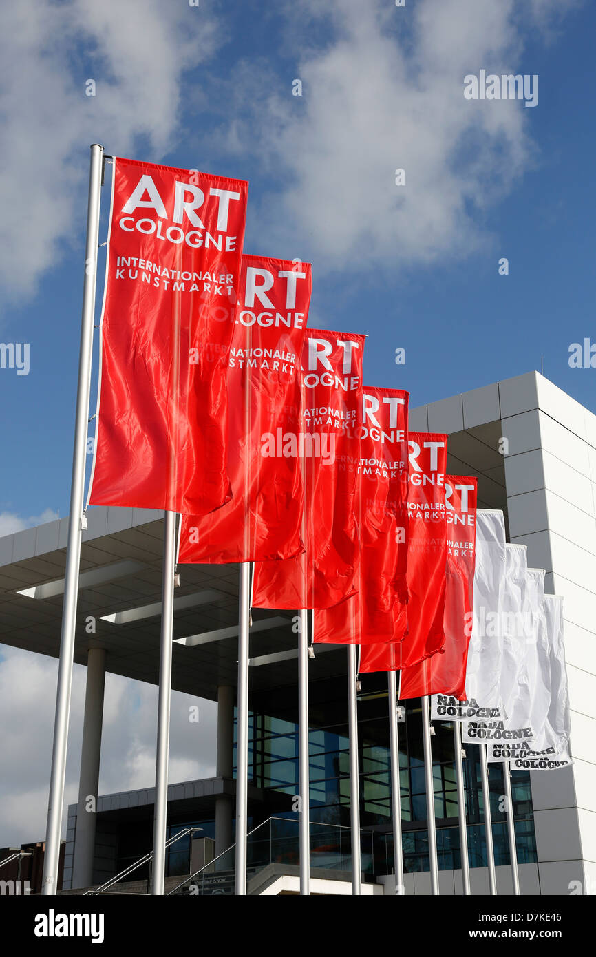 Cologne Germany In Front Of The Flags Of The Art Cologne