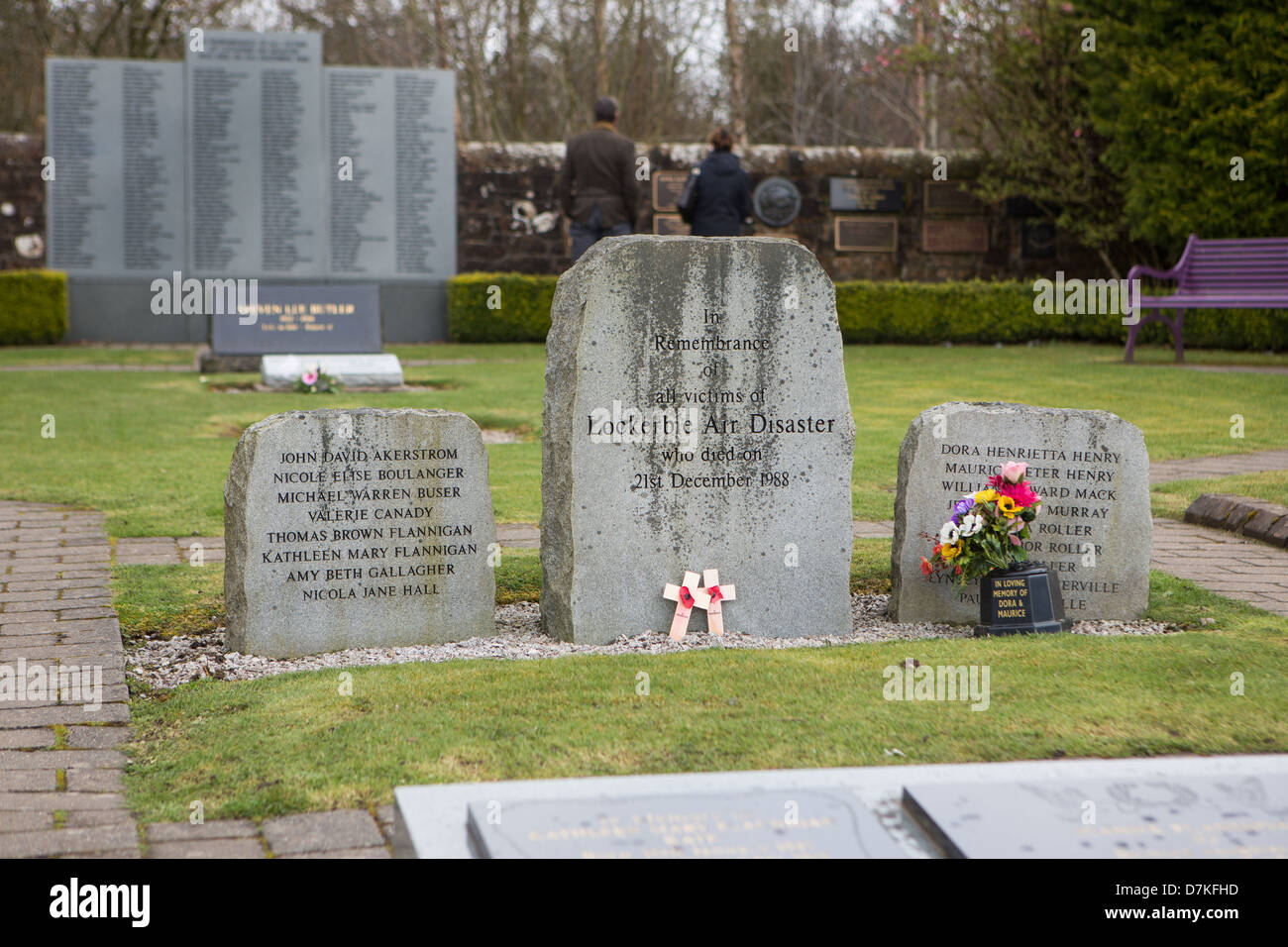 Memorial to the victims of the Lockerbie air crash. Stock Photo