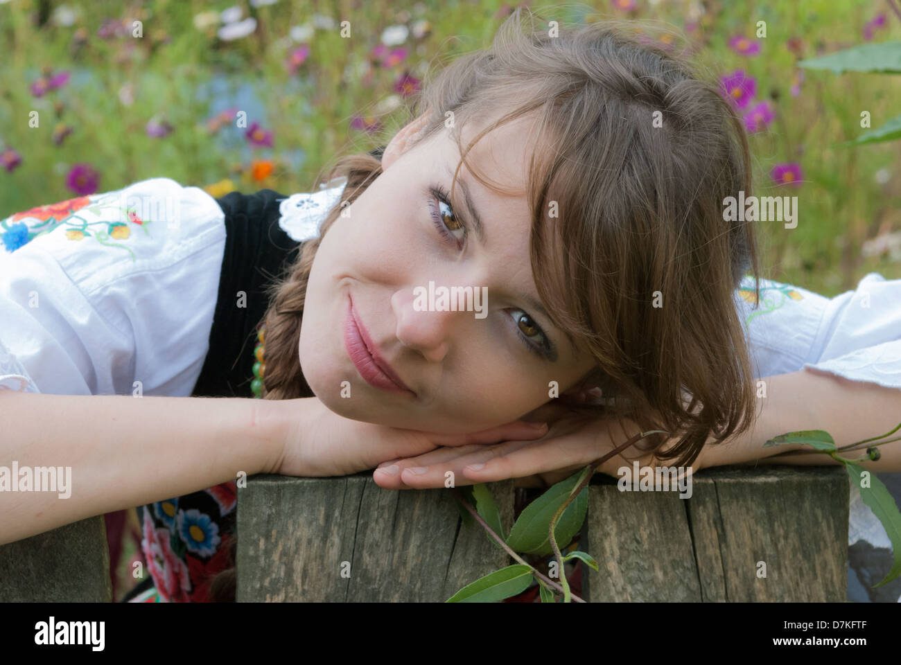Portrait of a pretty young woman Stock Photo