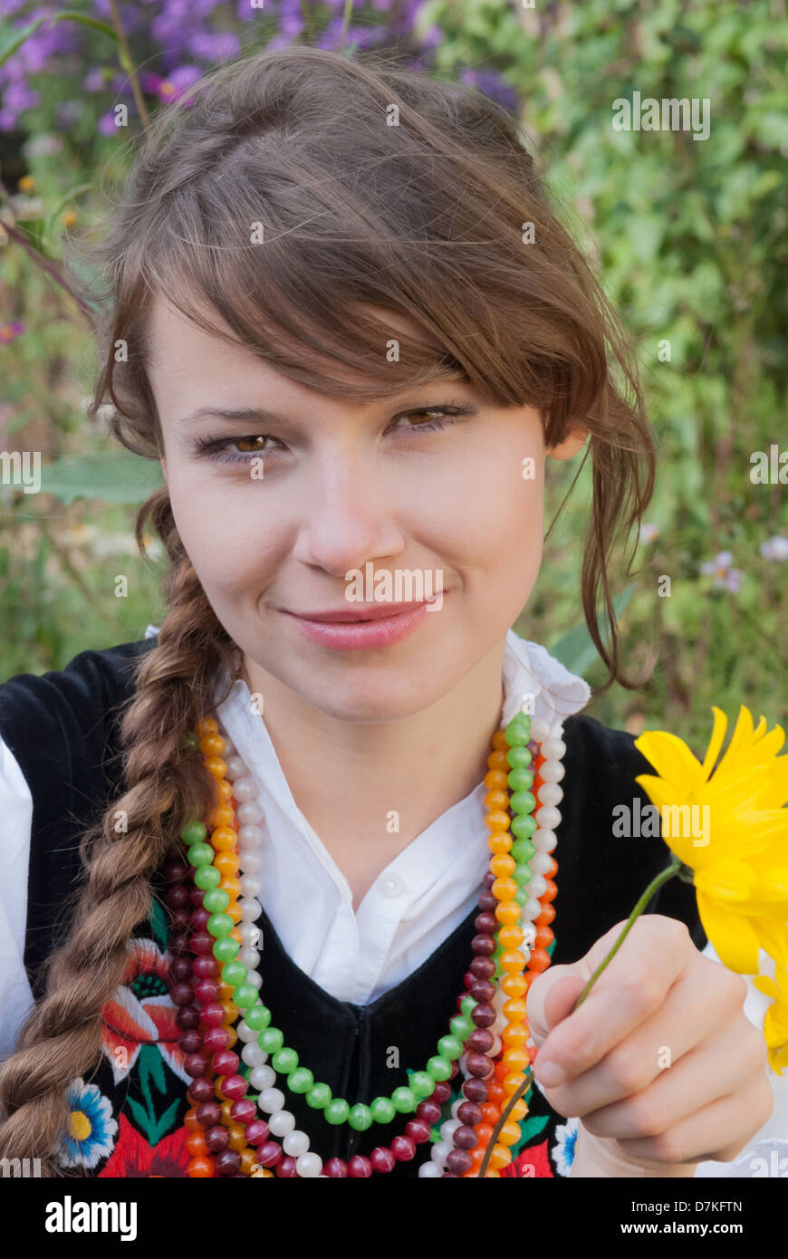 Pretty young smiling brunette hi-res stock photography and images - Alamy